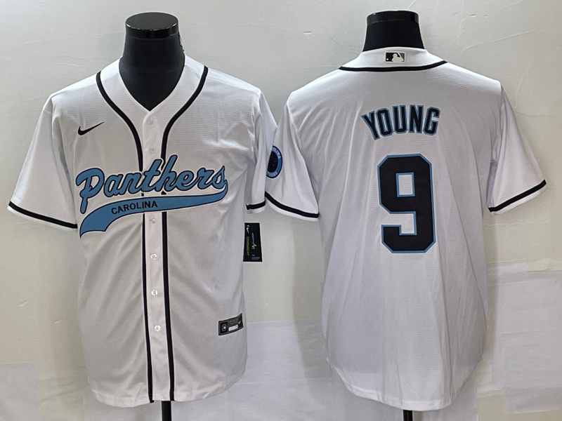 Men's Carolina Panthers Bryce Young #9 White Jersey Joint Edition